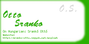 otto sranko business card