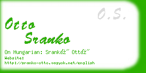 otto sranko business card